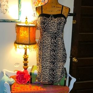 Forever 21 leopard print wiggle dress